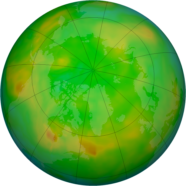 Arctic ozone map for 28 June 2010